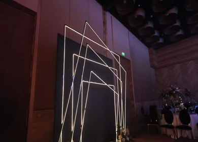 A Slow Motion Shot of an Indian Wedding Venue Decoration in India