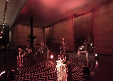 A Slow Motion Shot of an Indian Wedding Venue Decoration in India