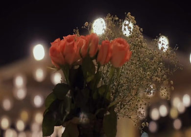 A Slow Motion Shot of an Indian Wedding Venue Decoration in India