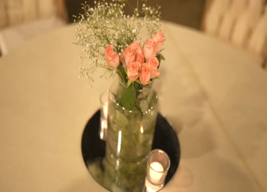 A Slow Motion Shot of an Indian Wedding Venue Decoration in India