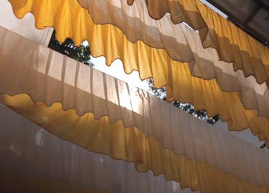 A Slow Motion Shot of an Indian Wedding Venue Decoration in India