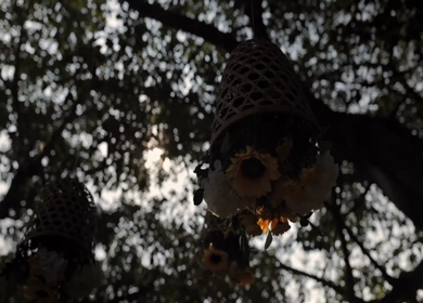 A Slow Motion Shot of an Indian Wedding Venue Decoration in India