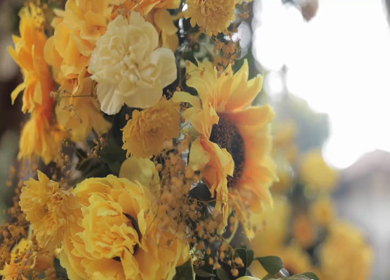 A Slow Motion Shot of an Indian Wedding Venue Decoration in India