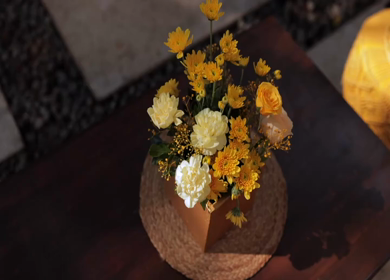 A Slow Motion Shot of an Indian Wedding Venue Decoration in India