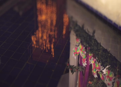 A Slow Motion Shot of an Indian Wedding Venue Decoration in India