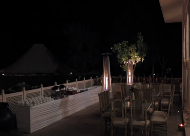 A Slow Motion Shot of an Indian Wedding Venue Decoration in India