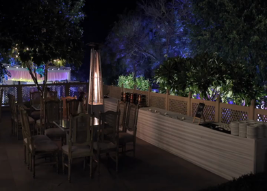 A Slow Motion Shot of an Indian Wedding Venue Decoration in India