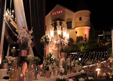 The Savoy, Mussoorie - 5th January 2025 : A Slow Motion Shot of an Indian Wedding Venue Decoration in India
