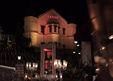 The Savoy, Mussoorie - 5th January 2025 : A Slow Motion Shot of an Indian Wedding Venue Decoration in India