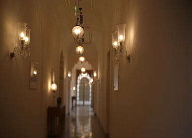 5th February 2025 : A Slow Motion Shot of an Indian Wedding Venue Decoration in India