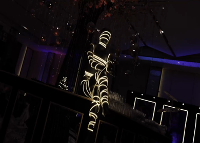 A Slow Motion Shot of an Indian Wedding Venue Decoration in India