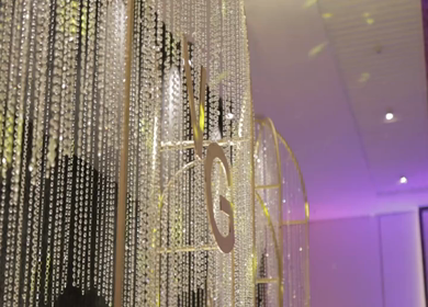 A Slow Motion Shot of an Indian Wedding Venue Decoration in India