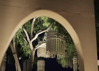 A Slow Motion Shot of an Indian Wedding Venue Decoration in India