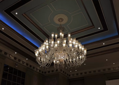 A Slow Motion Shot of an Indian Wedding Venue Decoration in India