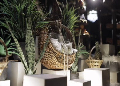 A Slow Motion Shot of an Indian Wedding Venue Decoration in India