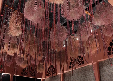 A Slow Motion Shot of an Indian Wedding Venue Decoration in India