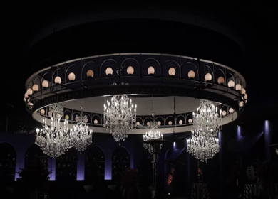 A Slow Motion Shot of an Indian Wedding Venue Decoration in India