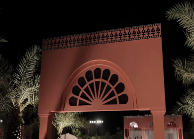 A Slow Motion Shot of an Indian Wedding Venue Decoration in India