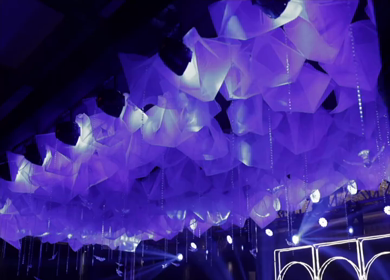 A Slow Motion Shot of an Indian Wedding Venue Decoration in India