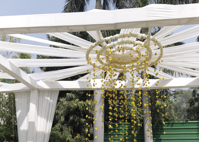 A Slow Motion Shot of an Indian Wedding Decoration in India