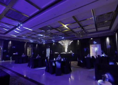 A Slow Motion Shot of an Indian Wedding Venue Decoration in India