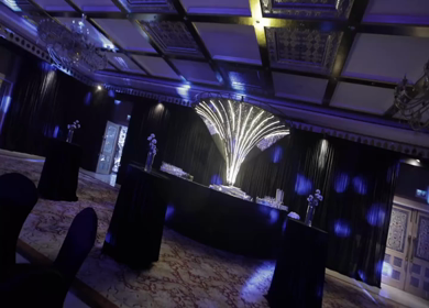 A Slow Motion Shot of an Indian Wedding Venue Decoration in India