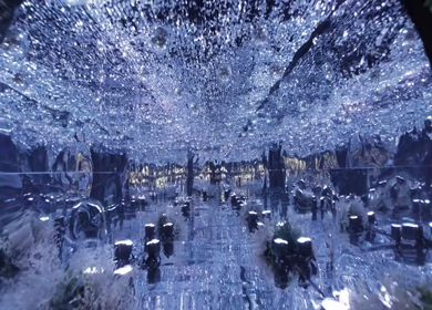 A Slow Motion Shot of an Indian Wedding Venue Decoration in India