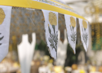 A Slow Motion Shot of an Indian Wedding Decoration in India