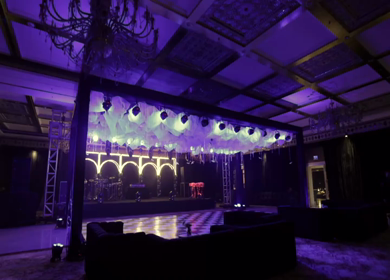A Slow Motion Shot of an Indian Wedding Venue Decoration in India