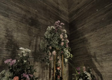 A Slow Motion Shot of an Indian Wedding Venue Decoration in India