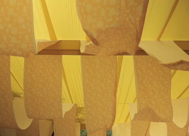 A Slow Motion Shot of an Indian Wedding Venue Decoration in India