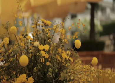 A Slow Motion Shot of an Indian Wedding Venue Decoration in India