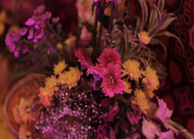 A Slow Motion Shot of an Indian Wedding Venue Decoration in India