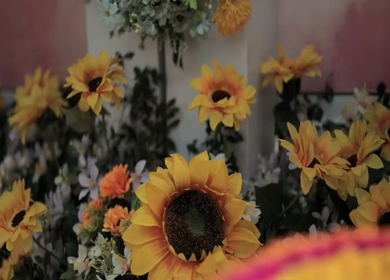 A Slow Motion Shot of an Indian Wedding Venue Decoration in India