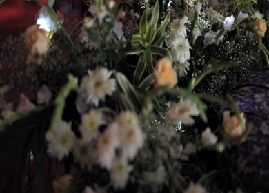 A Slow Motion Shot of an Indian Wedding Venue Decoration in India