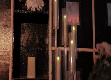 A Slow Motion Shot of an Indian Wedding Venue Decoration in India