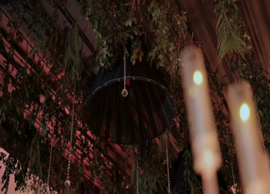 A Slow Motion Shot of an Indian Wedding Venue Decoration in India