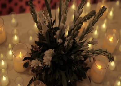 A Slow Motion Shot of an Indian Wedding Venue Decoration in India