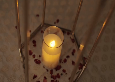 A Slow Motion Shot of an Indian Wedding Venue Decoration in India