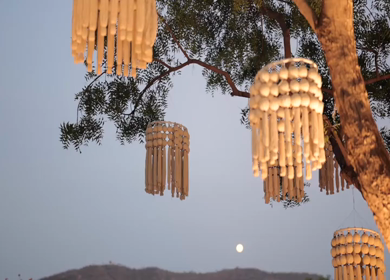 A Slow Motion Shot of an Indian Wedding Venue Decoration in India