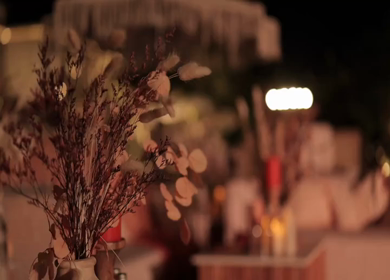 A Slow Motion Shot of an Indian Wedding Venue Decoration in India
