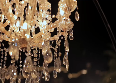 A Slow Motion Shot of an Indian Wedding Venue Decoration in India