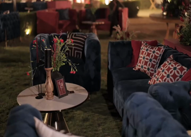 A Slow Motion Shot of an Indian Wedding Venue Decoration in India