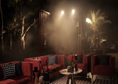 A Slow Motion Shot of an Indian Wedding Venue Decoration in India