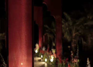 A Slow Motion Shot of an Indian Wedding Venue Decoration in India