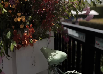 A Slow Motion Shot of an Indian Wedding Venue Decoration in India
