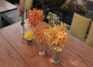 A Slow Motion Shot of an Indian Wedding Venue Decoration in India