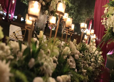 A Slow Motion Shot of an Indian Wedding Decoration in India