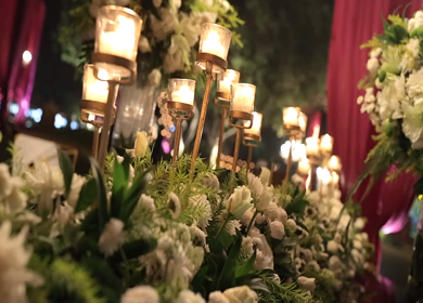 A Slow Motion Shot of an Indian Wedding Decoration in India