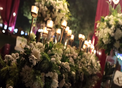 A Slow Motion Shot of an Indian Wedding Decoration in India